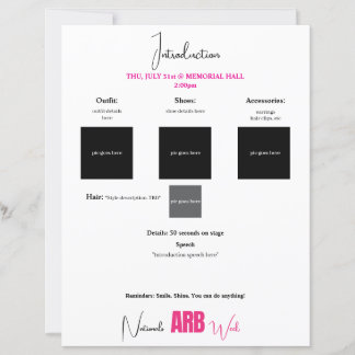 Paginaant Planner Evenementen Papierblad