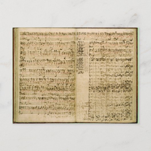 Pagina's uit de kern van de "Kunst van de Fugue" Briefkaart (Voorkant)