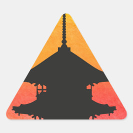 Pagoda Japan Kyoto Driehoek Sticker