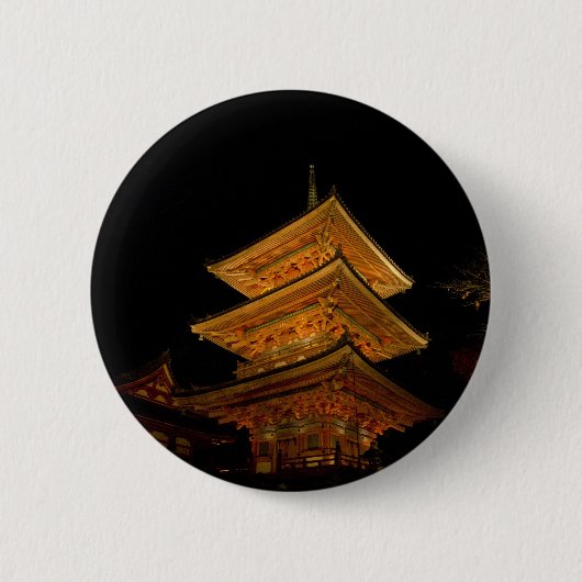 Pagoda Japan Kyoto Ronde Button 5,7 Cm (Voorkant)