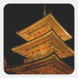 Pagoda Japan Kyoto Vierkante Sticker