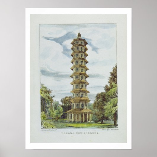 Pagoda, Kew Gardens, bord 9 van 'Kew Gardens: A Poster (Voorkant)