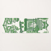 Pagoda Theehuis Chinoiserie in Jade Green Yogamat (Achterkant (horizontaal))