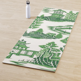 Pagoda Theehuis Chinoiserie in Jade Green Yogamat
