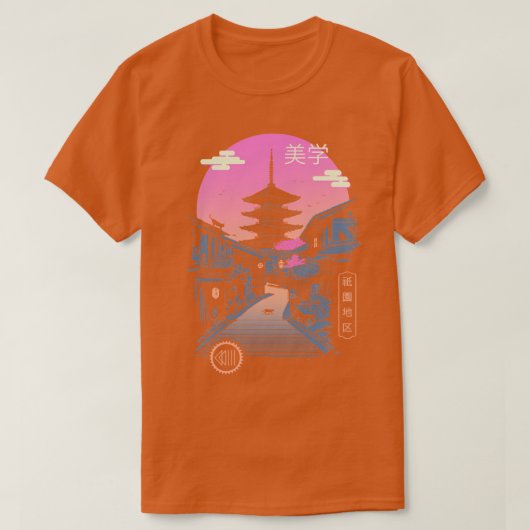 Pagoda Wave Aesthetics T-shirt (Design voorkant)