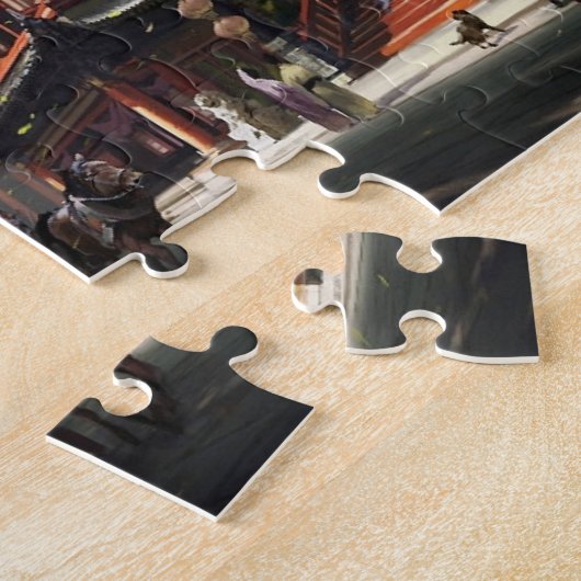 pagode asiatique puzzle de rue (Côté)