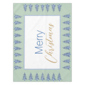 Pagode Bleue Sage Arbre de Noël Nappe (Devant)