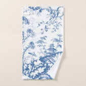 Pagode bleue vintage et blanche Chinoiserie (Serviette à main)