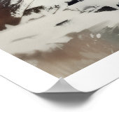 Pagode de montagne sereine, affiche d'hiver (Coin)