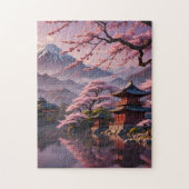 Pagode des cerisiers en fleurs Puzzle (Vertical)