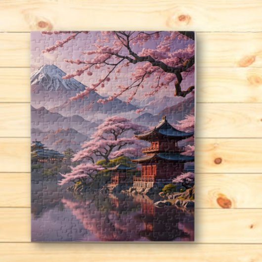 Pagode des cerisiers en fleurs Puzzle