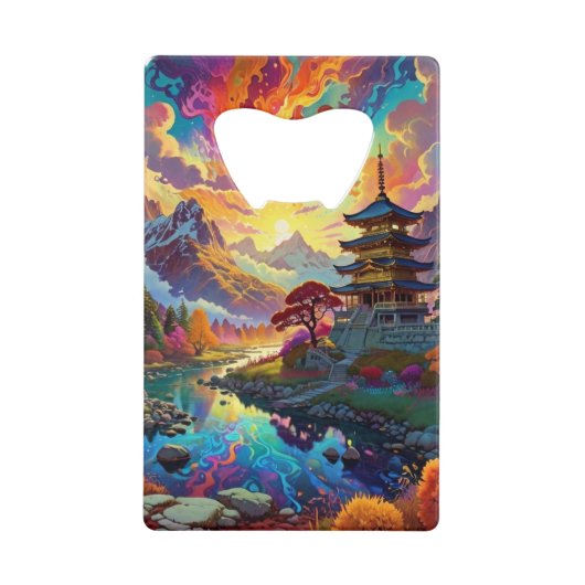 Pagode et paysage coloré (Devant)