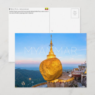 Pagode Kyaiktiyo, Kinpun, Myanmar Carte postale de