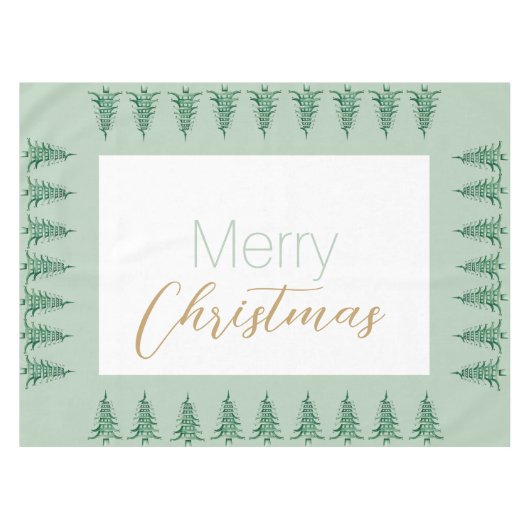Pagode verte Sage Arbre de Noël Nappe (Devant (Horizontal))