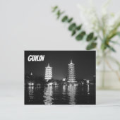 Pagodes noires et blanches en Guilin, Chine Carte  (Debout devant)