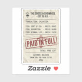 Paid in Full Sticker (Vel)