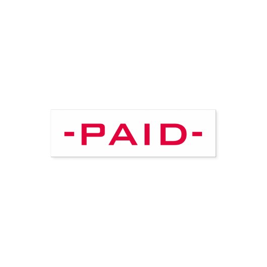 -PAID- Rubberstempel Zelfinktende Stempel (Design)