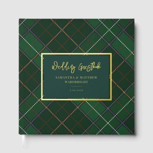 Paid Rustic Tartan Mariage Gold Foil (Recto)