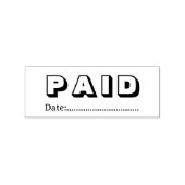 Paid with Blank Date Wooden Rubberstempel (Afrduk)