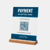 Paiement commercial Code QR Scan Bleu (Angle)