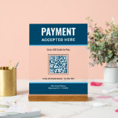 Paiement commercial Code QR Scan Bleu (Mariage)