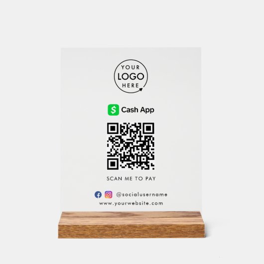 Paiement de code QR CashApp | Analyser pour payer  (Recto)