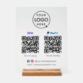 Paiement de code QR | Logo d'analyse Paypal Zelle  (Recto)