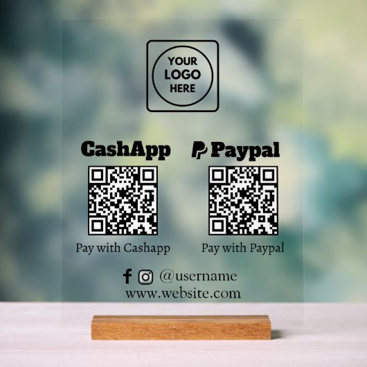 Paiement de code QR | Logo de numérisation PayPal  (Neutre)