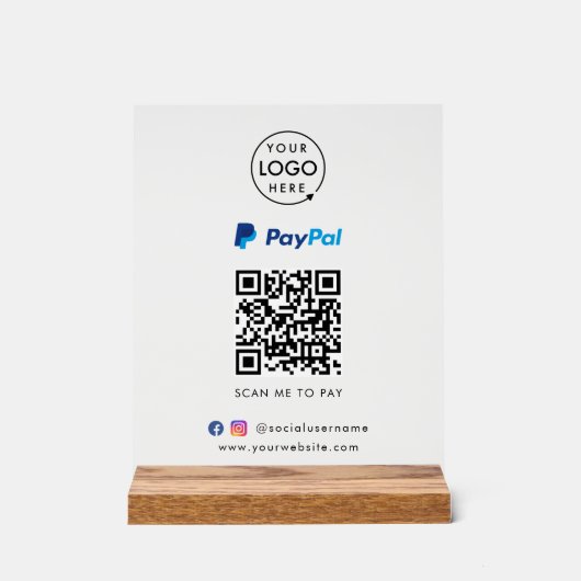 Paiement du code QR Paypal | Analyser pour payer l (Recto)