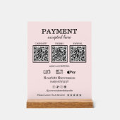Paiement élégant de code QR rose (Recto)