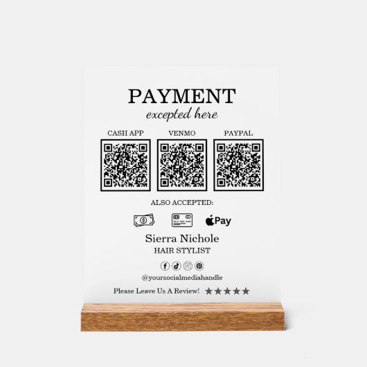 Paiement élégant de code QR rose (Recto)