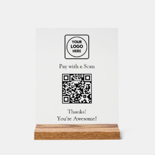 Paiement par code QR Affichage sans contact avec