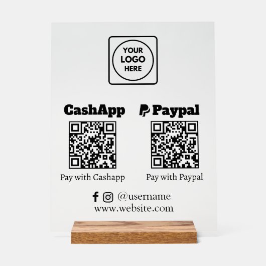Paiement par code QR | Logo CashApp PayPal Scan-to (Recto)