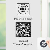 Paiement par code QR | Panneau d'affichage de logo (Maison)