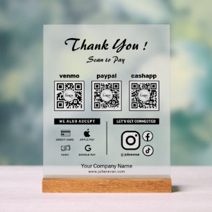Paiement par scan de 3 codes QR Opaque Merci