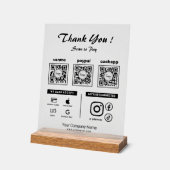 Paiement par scan de 3 codes QR Opaque Merci (Angle)