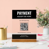 Paiement QR Code Affaires Scan to Pay Noir (Mariage)