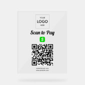Paiement sans contact Code QR Logo d'entreprise Ac (Recto)