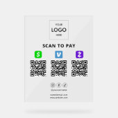 Paiement sans contact Code QR Logo d'entreprise Ac (Recto)