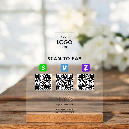 Paiement sans contact Code QR Logo d'entreprise Ac