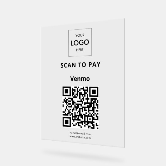 Paiement sans contact Code QR Logo d'entreprise Ac (Angle)