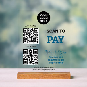 Paiement simple par code QR personnalisé - Logo Sc