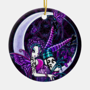 "Paige" Gothic Tattoo Fairy Art Ornaments Keramisch Ornament