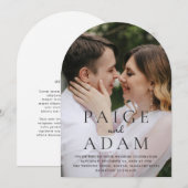 Paige Photo Moderne bruiloft Kaart (Voorkant / Achterkant)