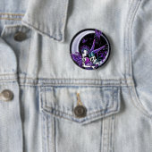 "Paige" Rainbow Butterfly Moon Fairy Button (In situ)