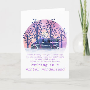 Paige Toon schrijven in een winter wonderland Feestdagen Kaart