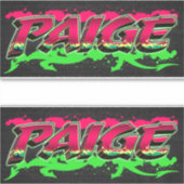 Paige Vorname Name Graffiti Aufkleber Sticker (Voorkant)