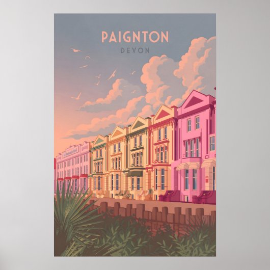Paignton Devon Reisposter Poster (Voorkant)