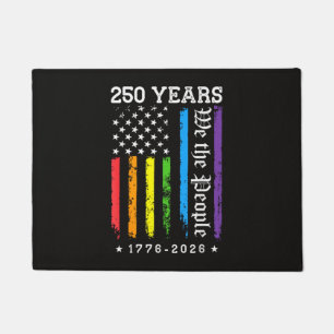 Paillasson 250 Ans de Drapeau de Fierté LGBT Américain 250e A