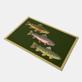 Paillasson 3 Brook à truite Arc-en-ciel Pêche Brown magnifiqu (Incliné)